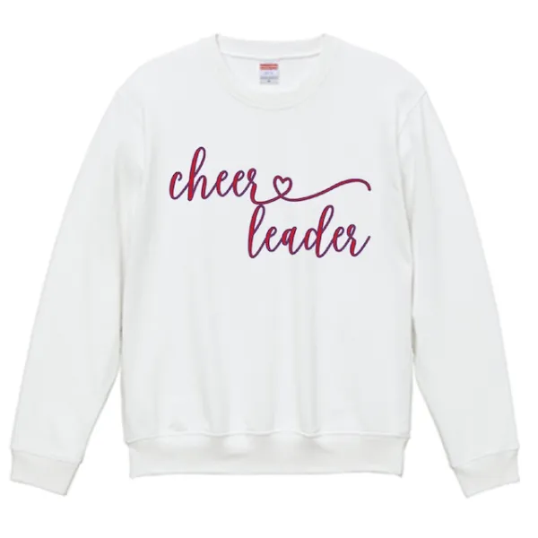 cheerleader script クルーネックスウェット(white)